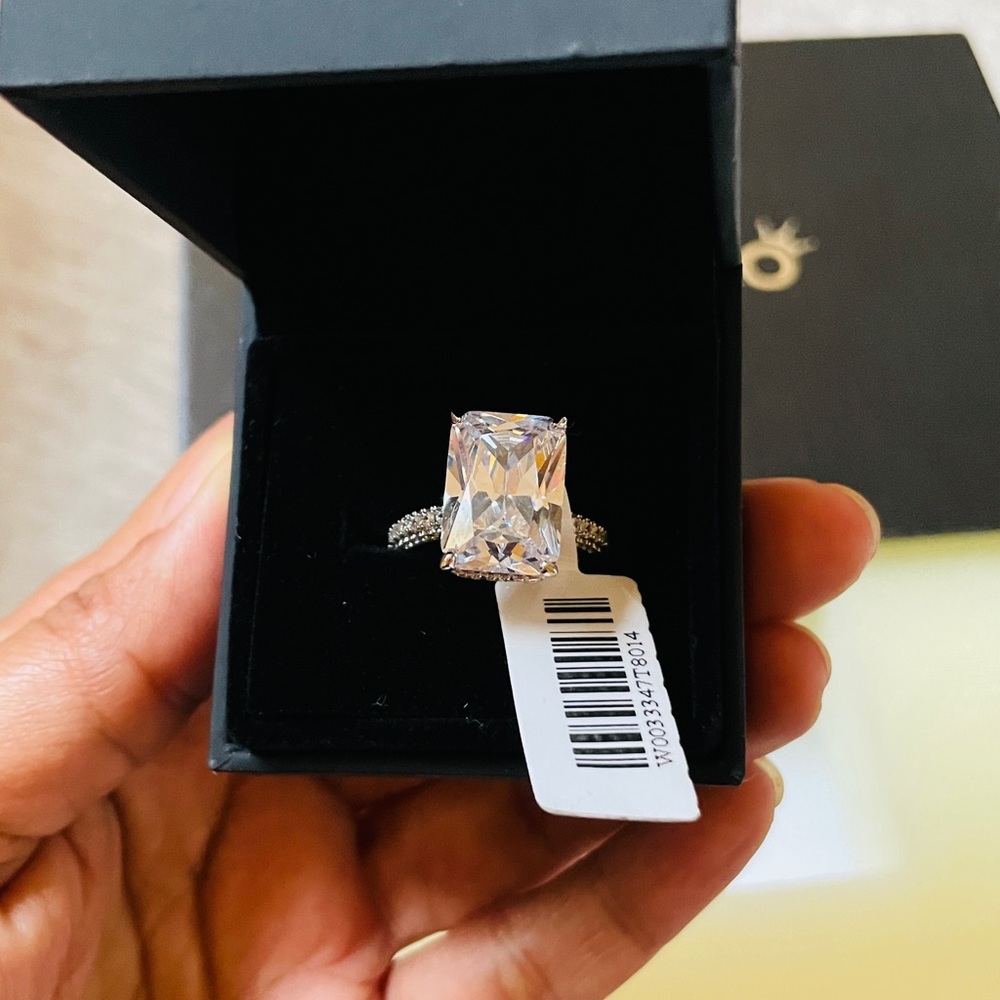 Sterling silver engagement ring